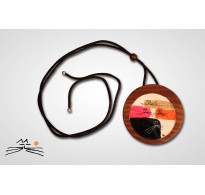 CHAT D'OR - COLLIER BOIS ROND